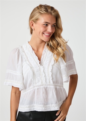 Evienne s voile top Hvid Neo Noir 